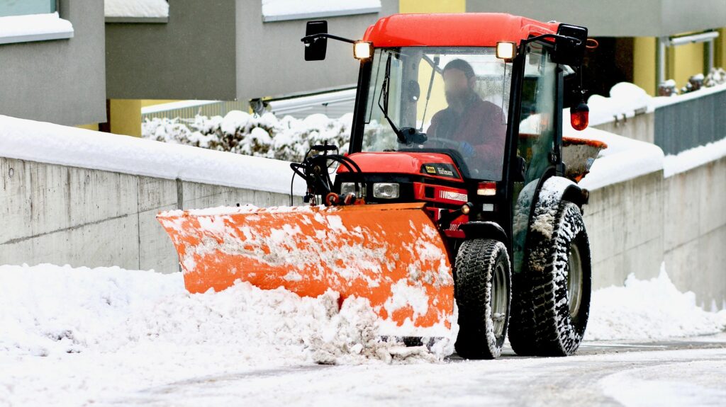 commercial snow plowing services